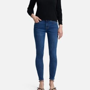 7 For All Mankind Women's Dark Blue Skinny Jeans